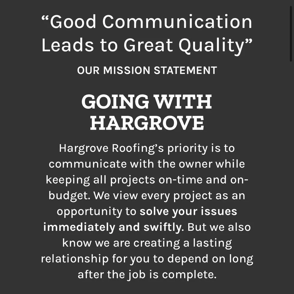 Slide of Hargrove Roofing