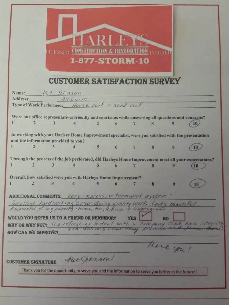 Slide of Harley's Construction and Restoration