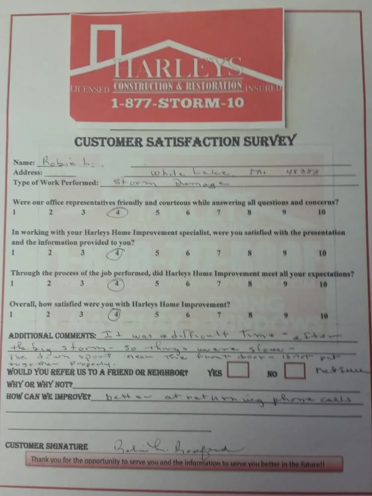 Slide of Harley's Construction and Restoration