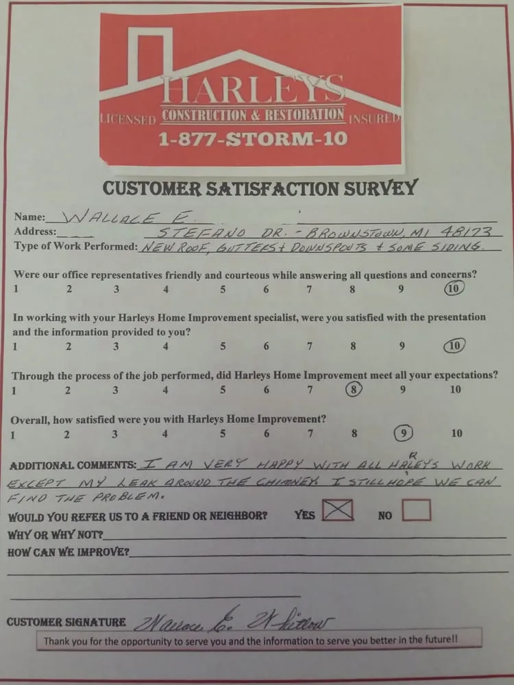 Slide of Harley's Construction and Restoration