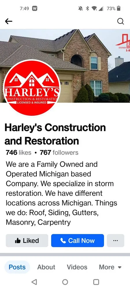 Slide of Harley's Construction and Restoration
