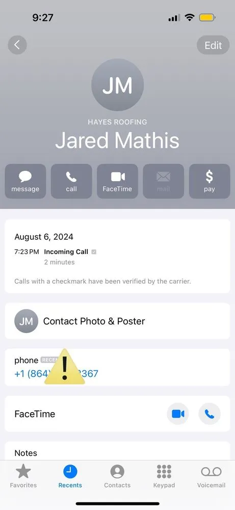 Slide of Hayes Roofing