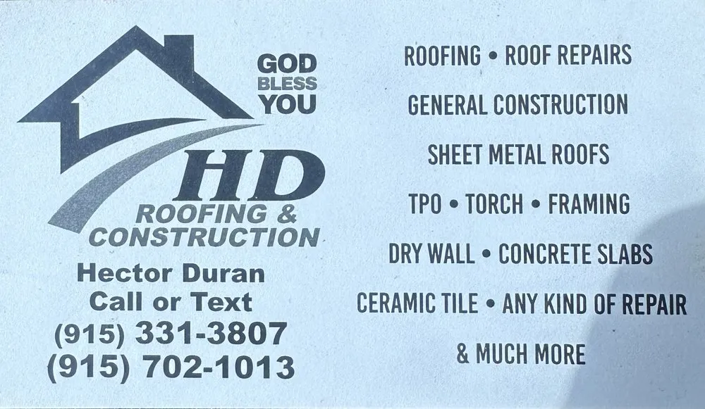 Slide of HD roofing and construction