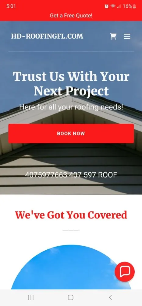 Slide of HD Roofing
