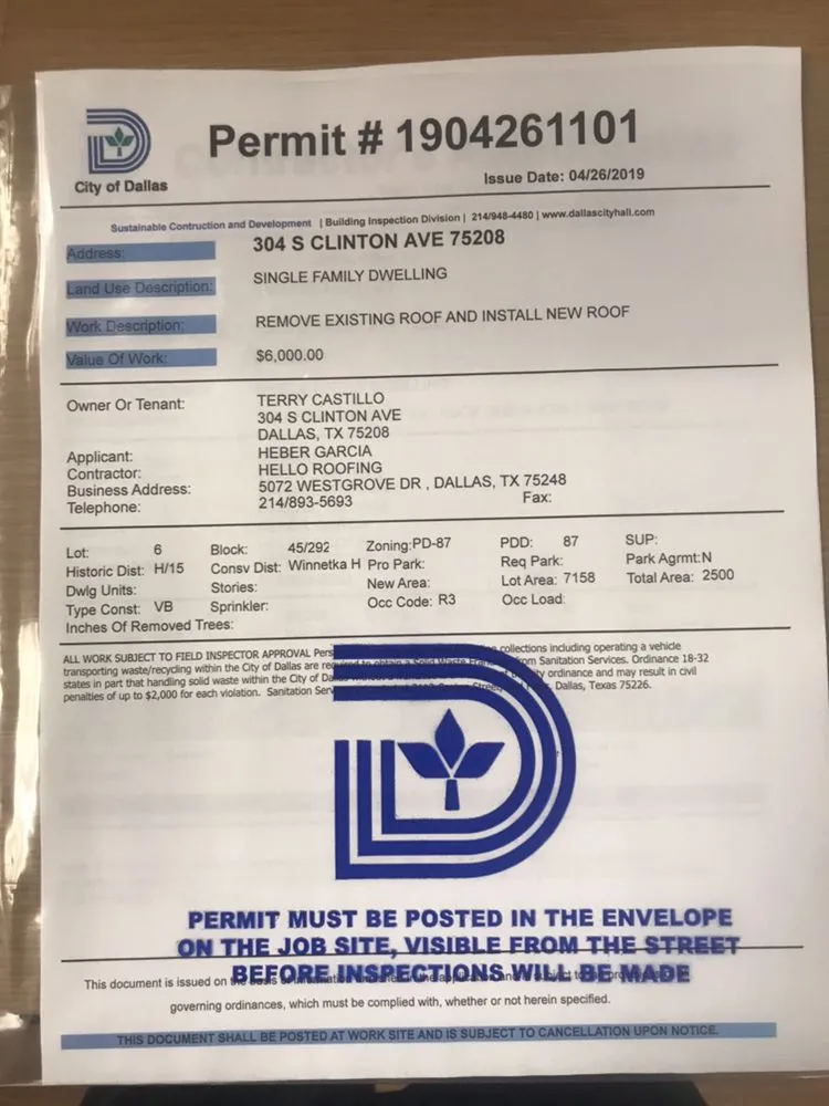 Slide of Hello Roofing