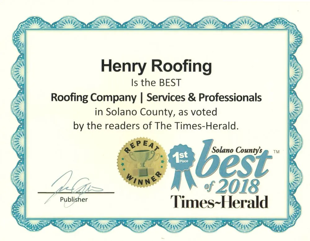 Slide of Henry Roofing