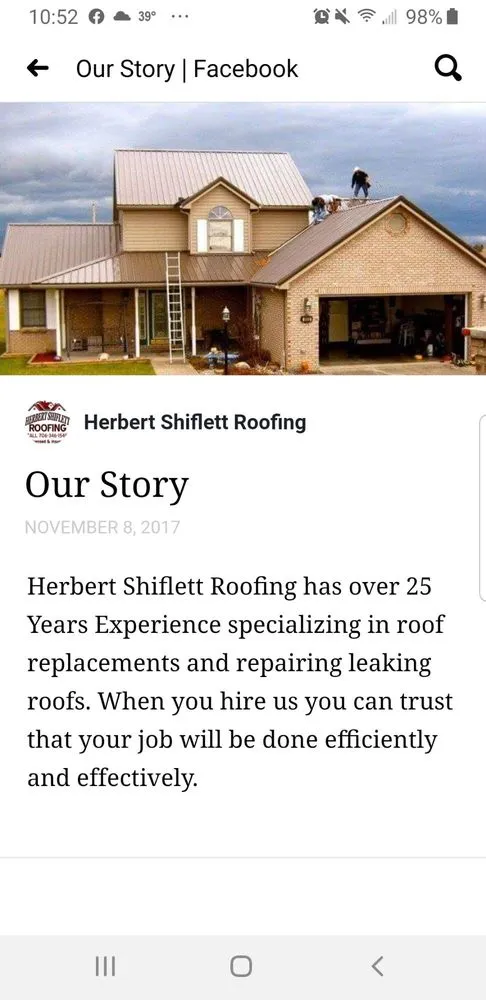 Emergency roof repair experts serving Silver Creek, GA - Herbert Shiflett Roofing