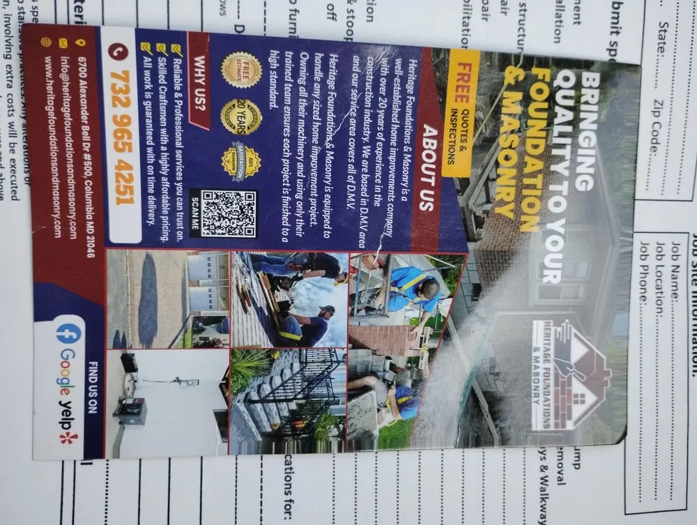 Slide of Heritage Foundations and Masonry