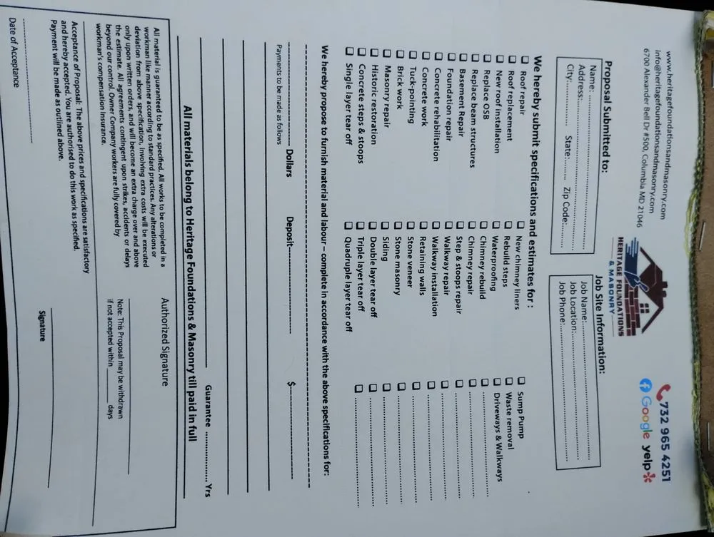 Slide of Heritage Foundations and Masonry