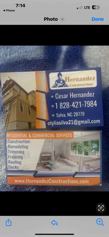 Slide of Hernandez Construction