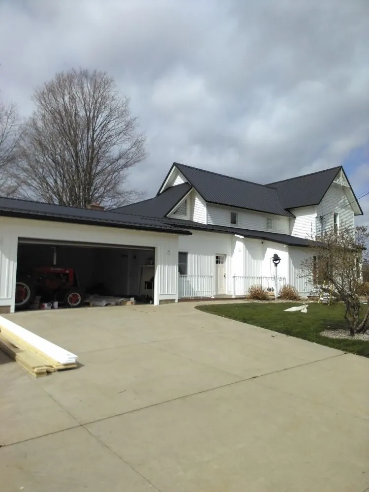 Expert metal roofing installation after storm damage in Bellevue, MI by Hershys Metal Roofing