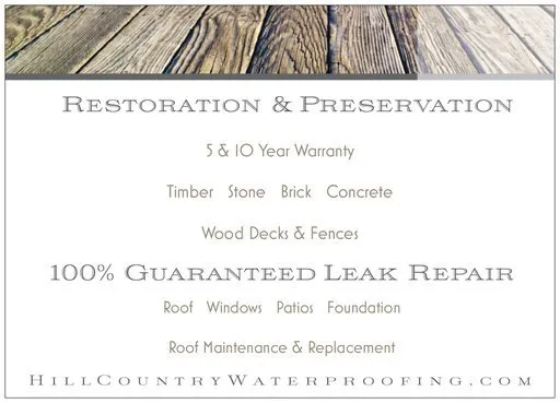 Slide of Hill Country Waterproofing Service