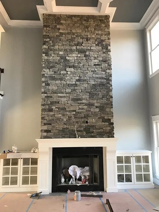 Slide of Hillside Fireplace & Stone