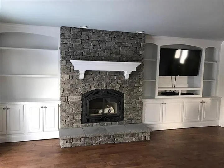 Slide of Hillside Fireplace & Stone