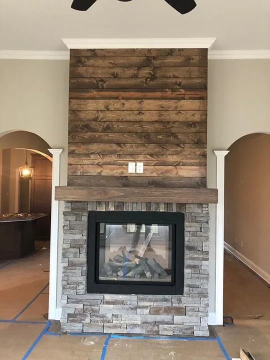 Slide of Hillside Fireplace & Stone