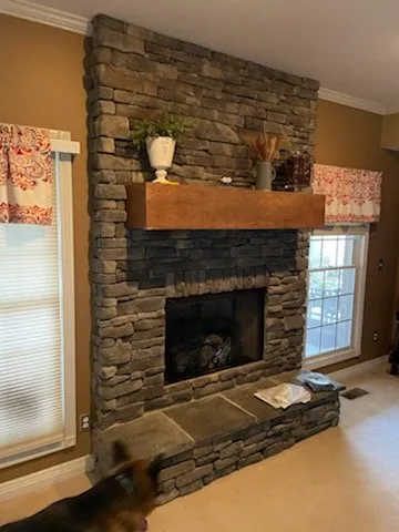 Slide of Hillside Fireplace & Stone