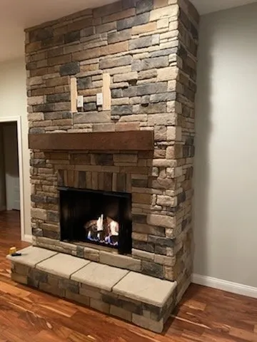 Slide of Hillside Fireplace & Stone