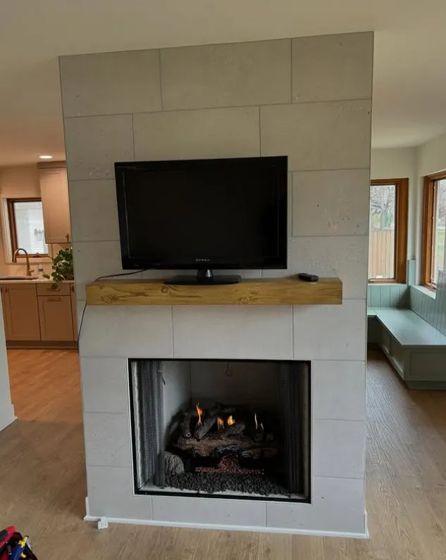 Slide of Hillside Fireplace & Stone