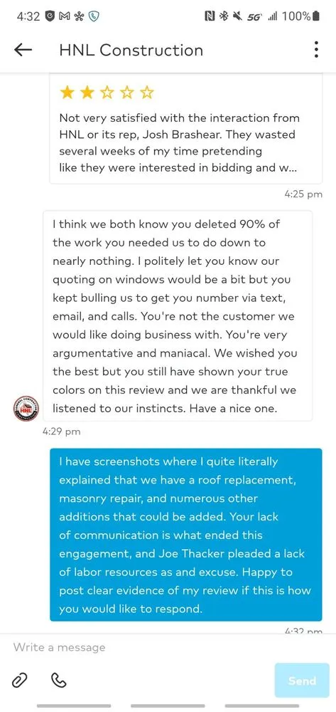 Slide of HNL Construction