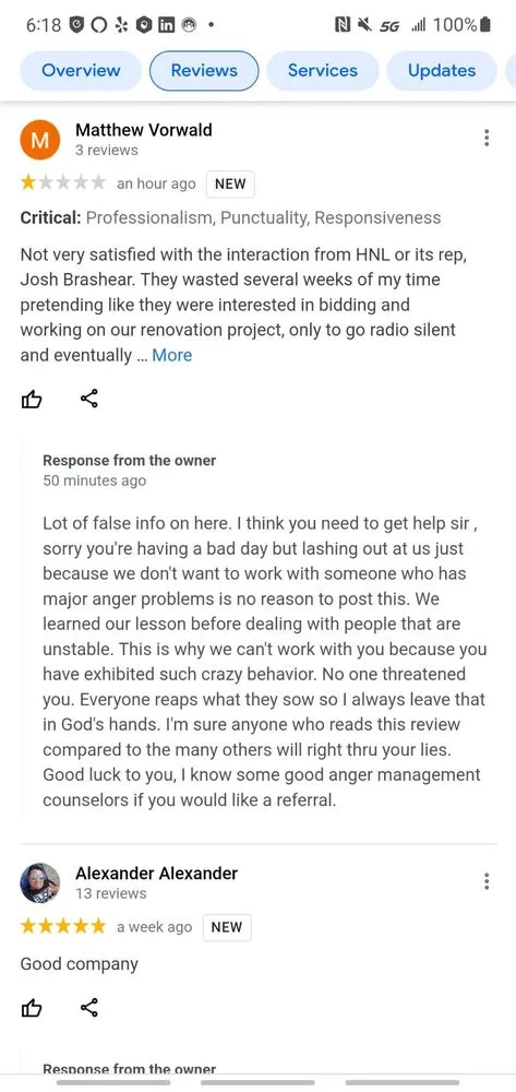 Slide of HNL Construction