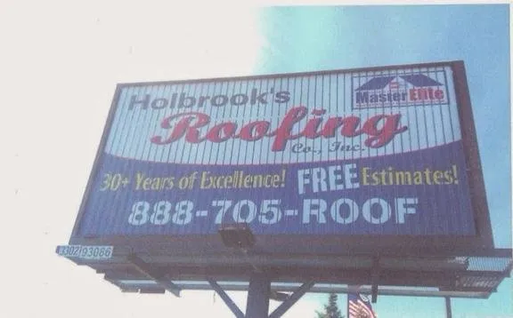 Slide of Holbrook's Roofing