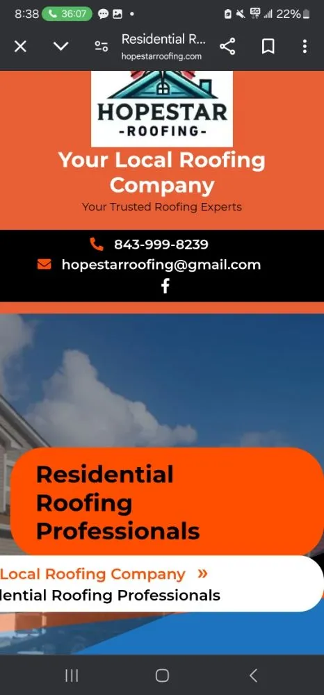 Slide of Hopestar Roofing