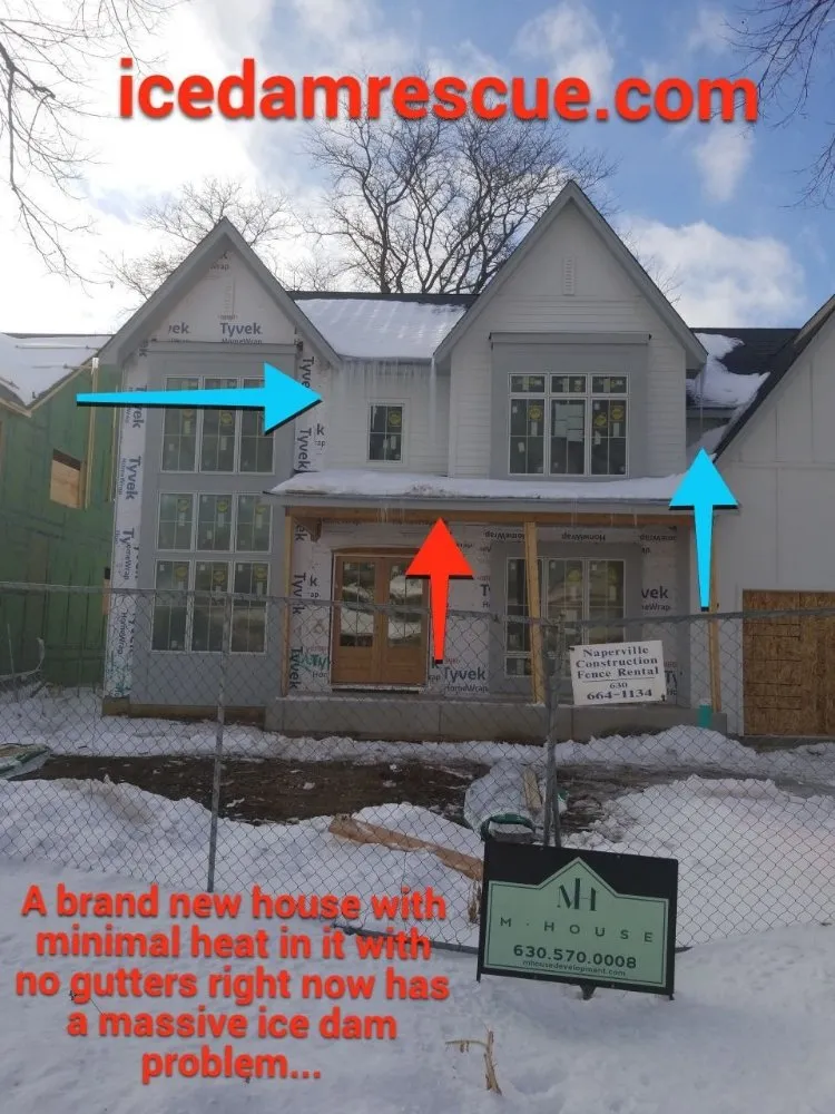 Slide of Ice Dam Rescue