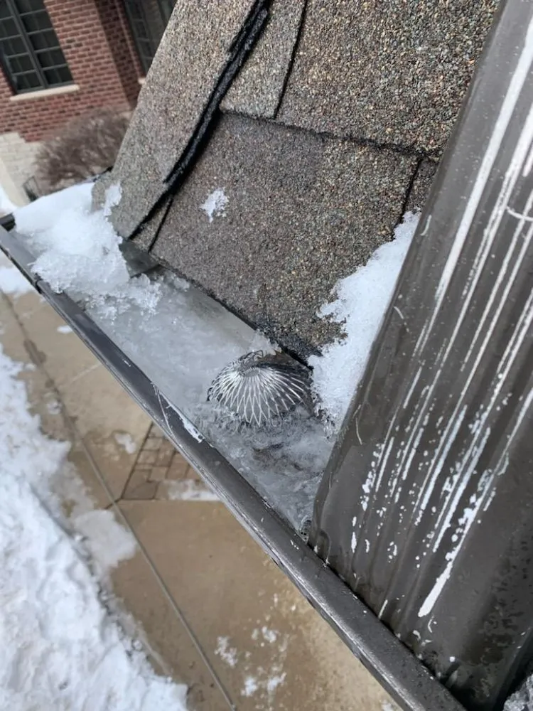 Slide of Ice Dam Rescue