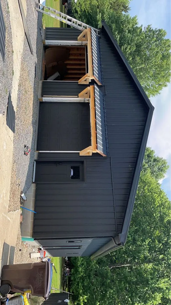 Emergency metal roofing installation after storm damage in Volant, PA by IH Service And Construction