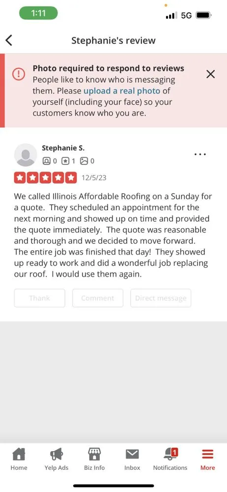 Slide of Illinois Affordable Roofing