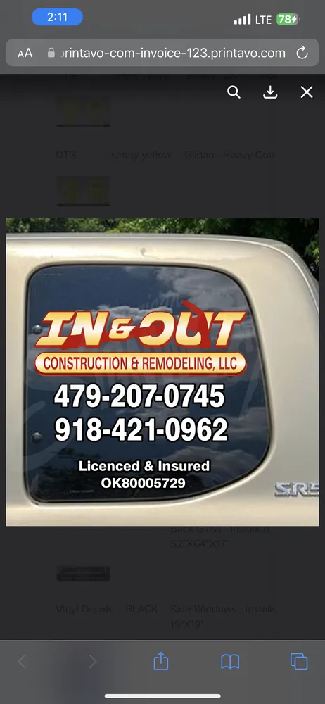 Slide of In & Out Construction & Remodeling