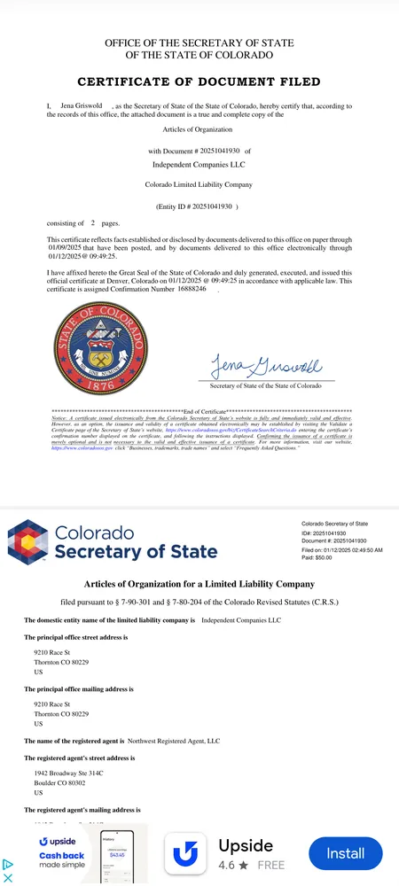 Slide of Independent Companies