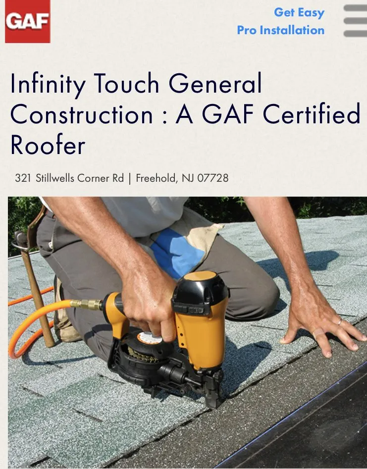 Slide of Infinity Touch General Construction