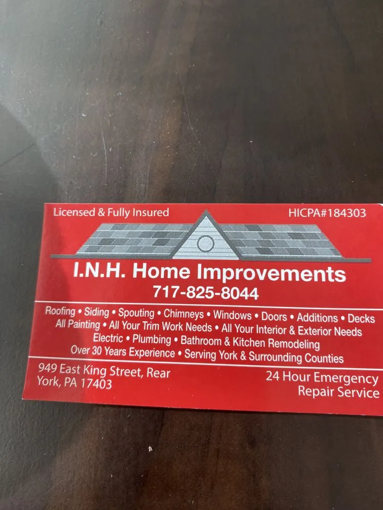 Slide of INH Home Improvements