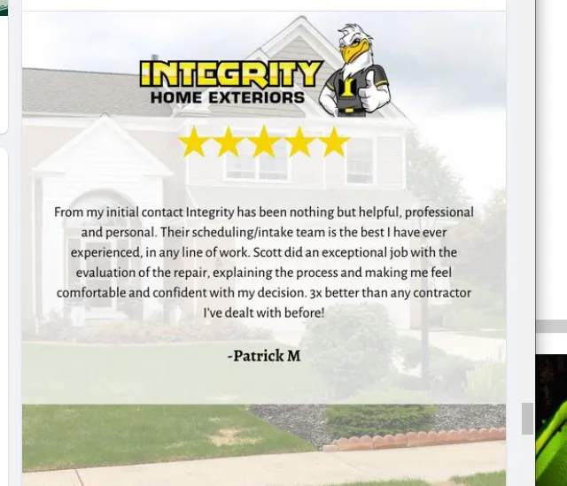 Slide of Integrity Home Exteriors