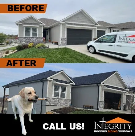 Emergency roof replacement in Lee's Summit, MO by Integrity Roofing Siding Gutters & Windows