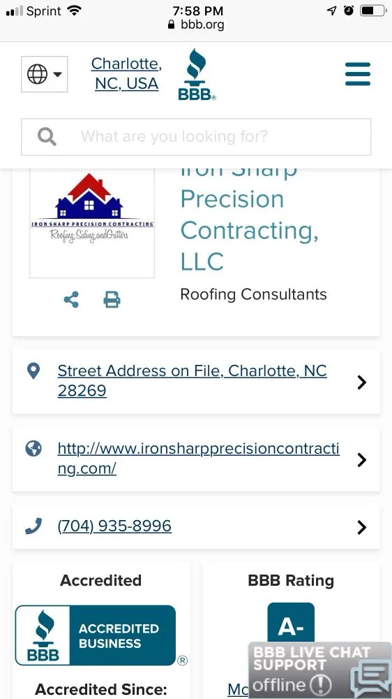 Slide of Iron Sharp Precision Contracting