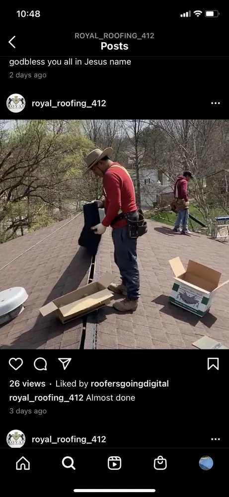 Slide of Ironman roofing