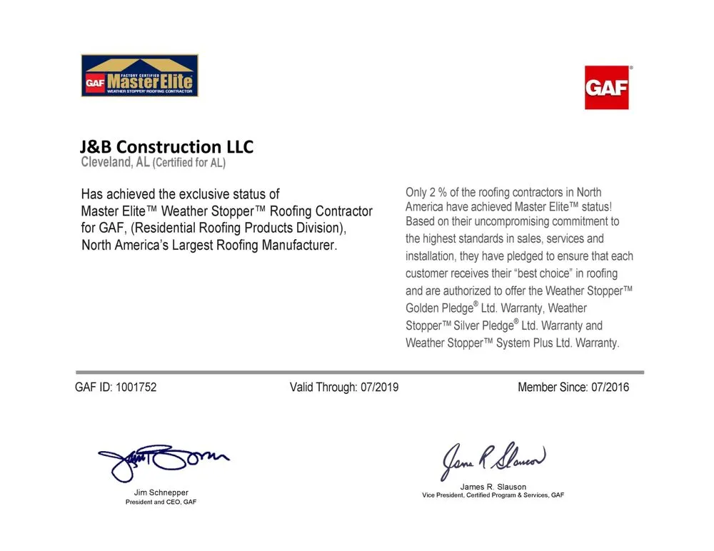 Slide of J & B Construction