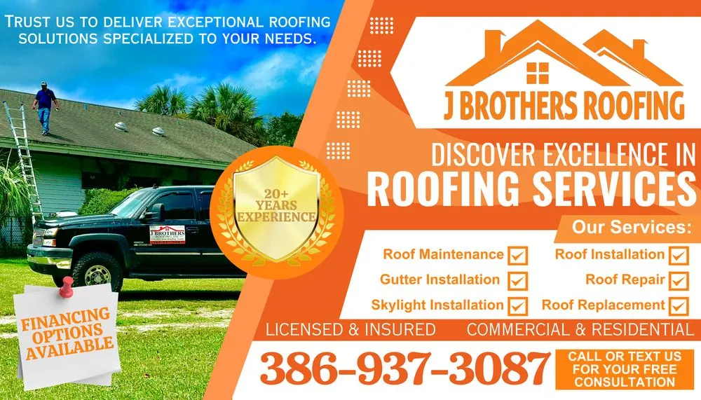 Trusted residential roofing service for homes across Pomona Park, FL - J Brothers Roofing