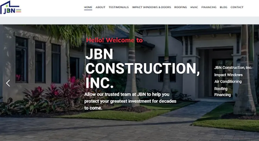 Slide of JBN Construction