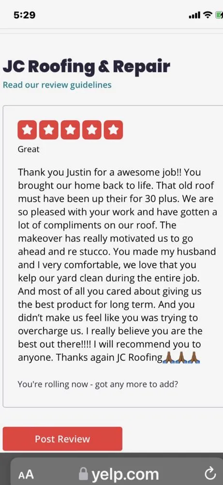 Slide of JC  Roofing & Repair