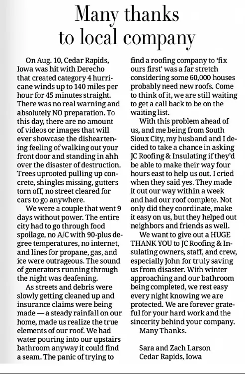 Slide of JC Roofing & Insulating