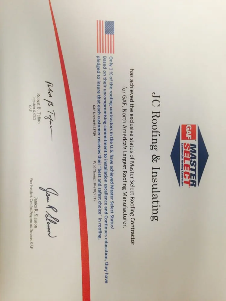 Slide of JC Roofing & Insulating