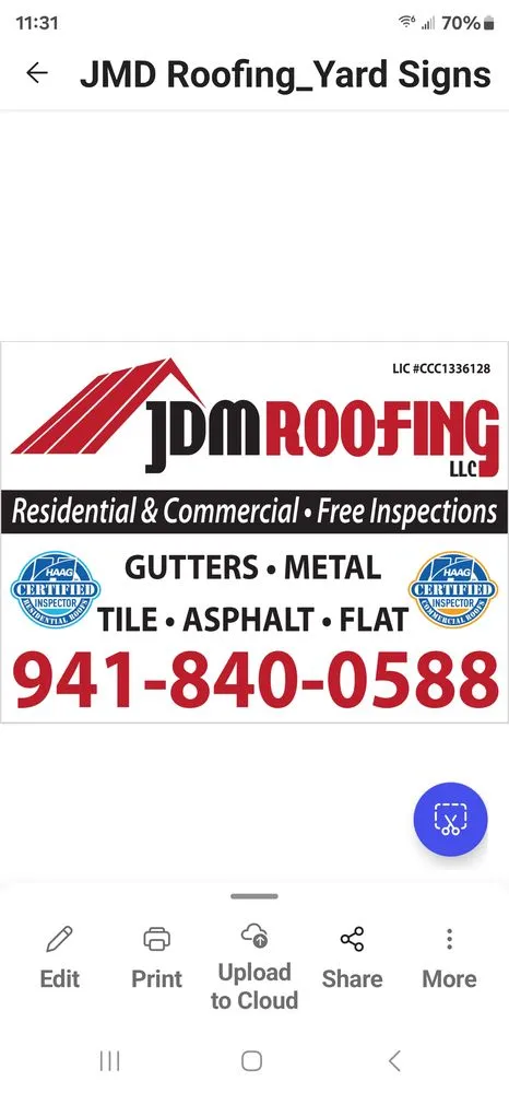 Slide of JDM Roofing