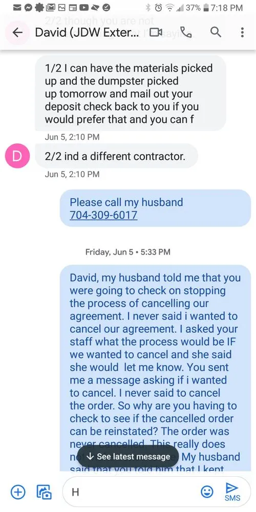 Slide of JDW Exteriors