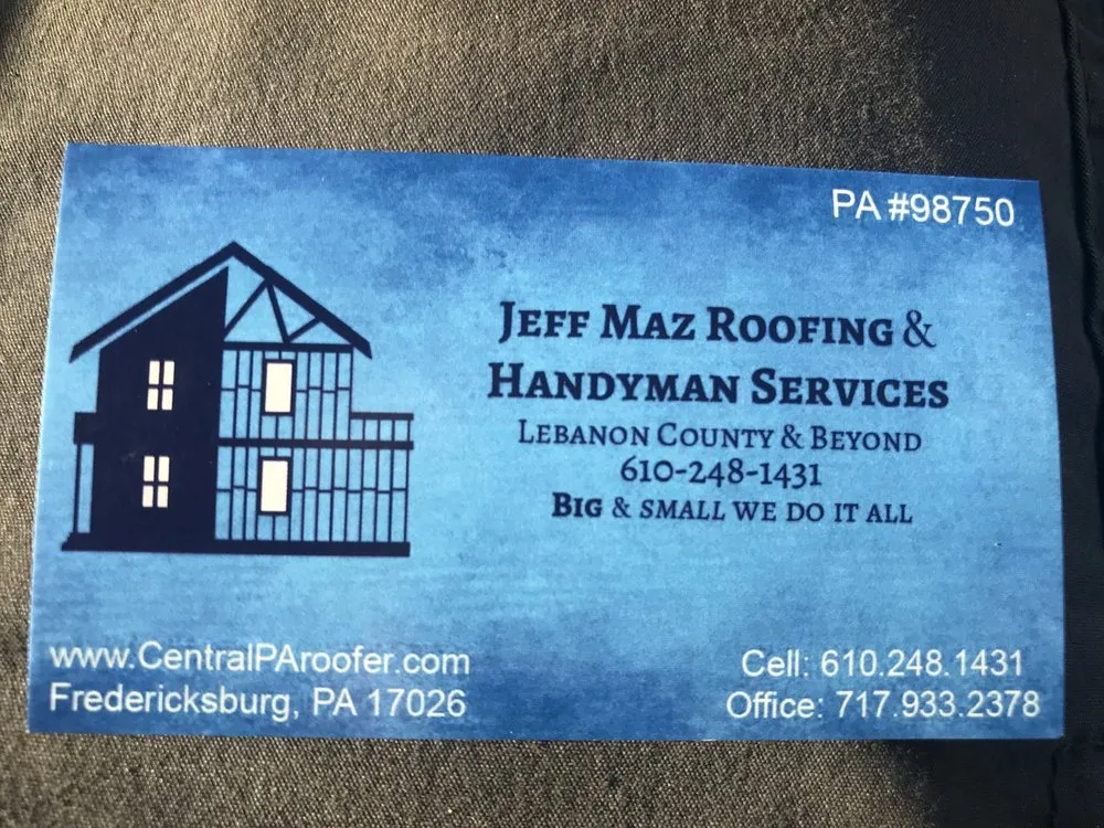 Trusted flat roof repair experts serving Fredericksburg, PA - Jeff Maz Roofing and Handyman Services