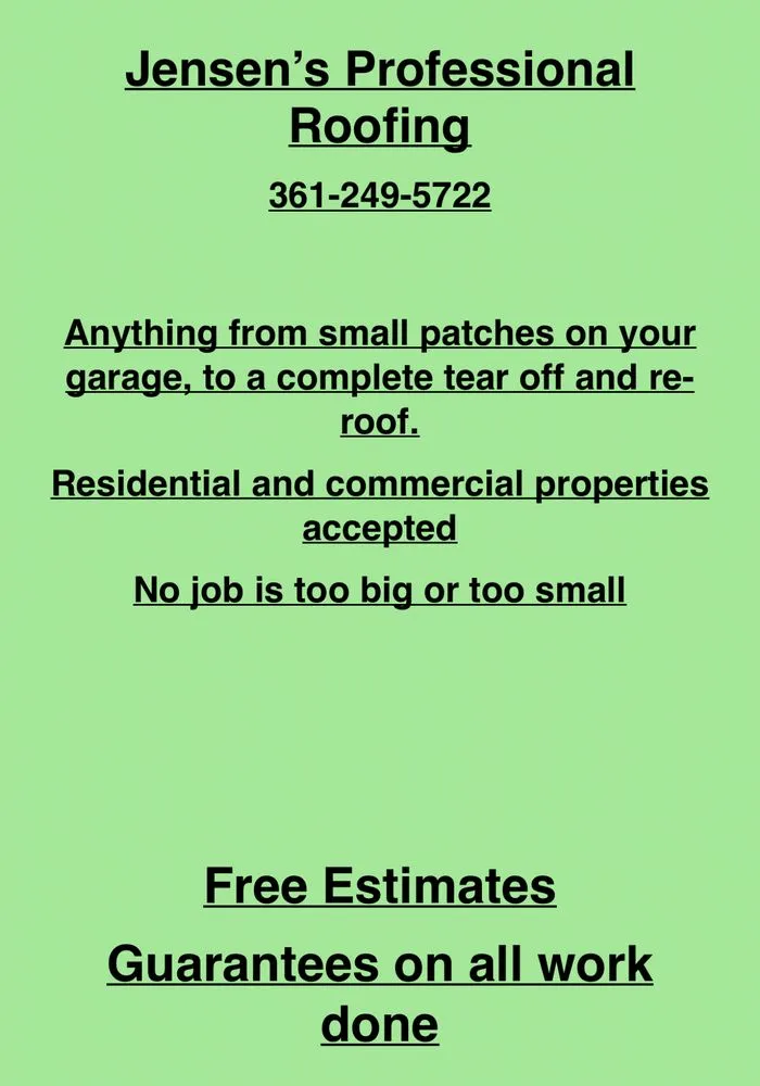 Slide of Jensens Professional Roofing
