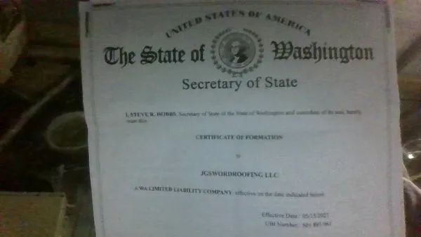 JGS Word Roofing Logo