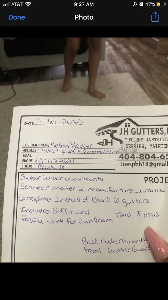 Slide of JH GUTTERS and Roofing